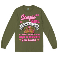 Army Green as a scorpio girl zodiac girls Long Sleeve Tee - Jasminsmagicworld