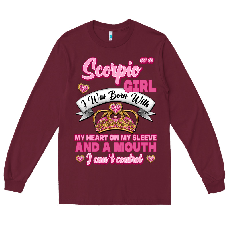 As A Scorpio Girl Zodiac Girls Long Sleeve Tee by Jasminsmagicworld | Teevron