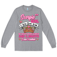Heather Grey as a scorpio girl zodiac girls Long Sleeve Tee - Jasminsmagicworld