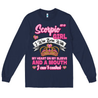 Navy as a scorpio girl zodiac girls Long Sleeve Tee - Jasminsmagicworld