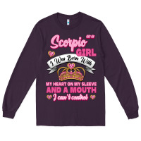 Plum as a scorpio girl zodiac girls Long Sleeve Tee - Jasminsmagicworld