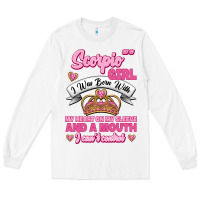 White as a scorpio girl zodiac girls Long Sleeve Tee - Jasminsmagicworld