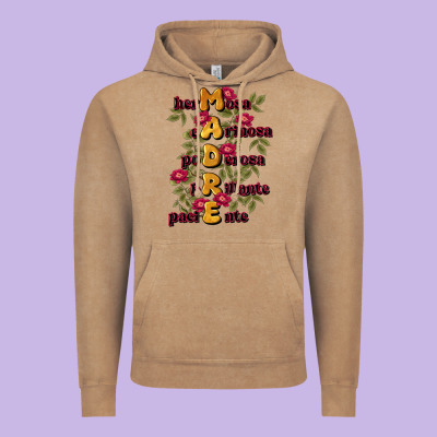 Ella Es Mamá Vintage Hoodie Designed By Jahusdesignshop