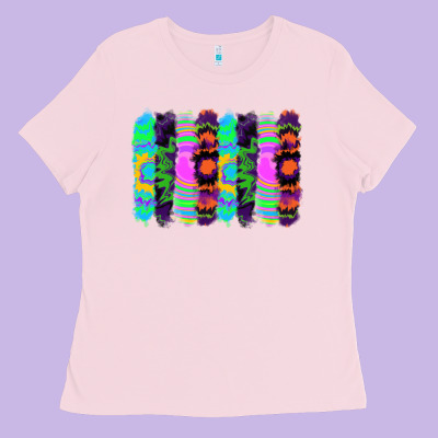 Ladies Tee tie dye brushstrokes