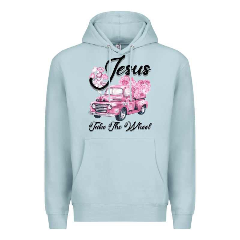 Leopard Floral Pink Car Jesus Take The Wheel Premium Hoodie by Bettercallsaul | Teevron