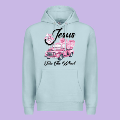Leopard Floral Pink Car Jesus Take The Wheel Premium Hoodie Designed By Bettercallsaul
