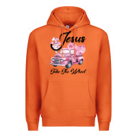 Carrot Leopard Floral Pink Car Jesus Take The Wheel Premium Hoodie - Bettercallsaul