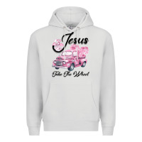 Dove Grey Leopard Floral Pink Car Jesus Take The Wheel Premium Hoodie - Bettercallsaul