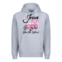 Heather Grey Leopard Floral Pink Car Jesus Take The Wheel Premium Hoodie - Bettercallsaul