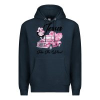 Navy Leopard Floral Pink Car Jesus Take The Wheel Premium Hoodie - Bettercallsaul