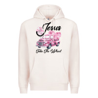 Pale Pink Leopard Floral Pink Car Jesus Take The Wheel Premium Hoodie - Bettercallsaul