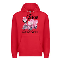 Red Leopard Floral Pink Car Jesus Take The Wheel Premium Hoodie - Bettercallsaul