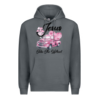 Rock Leopard Floral Pink Car Jesus Take The Wheel Premium Hoodie - Bettercallsaul