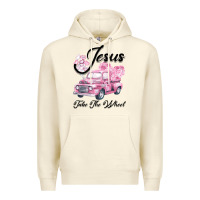 Sandshell Leopard Floral Pink Car Jesus Take The Wheel Premium Hoodie - Bettercallsaul