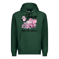 Sports Green Leopard Floral Pink Car Jesus Take The Wheel Premium Hoodie - Bettercallsaul