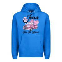 True Royal Leopard Floral Pink Car Jesus Take The Wheel Premium Hoodie - Bettercallsaul
