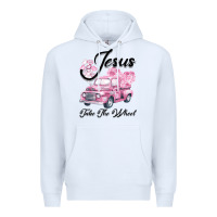 White Leopard Floral Pink Car Jesus Take The Wheel Premium Hoodie - Bettercallsaul