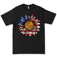 Black 4th of july sunflower Premium Tee - texasbilliewilder