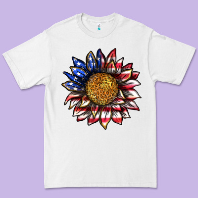 Premium Tee 4th of july sunflower