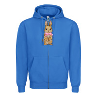 True Royal Easter rabbit Zipper Hoodie - NancyCooperArtShop