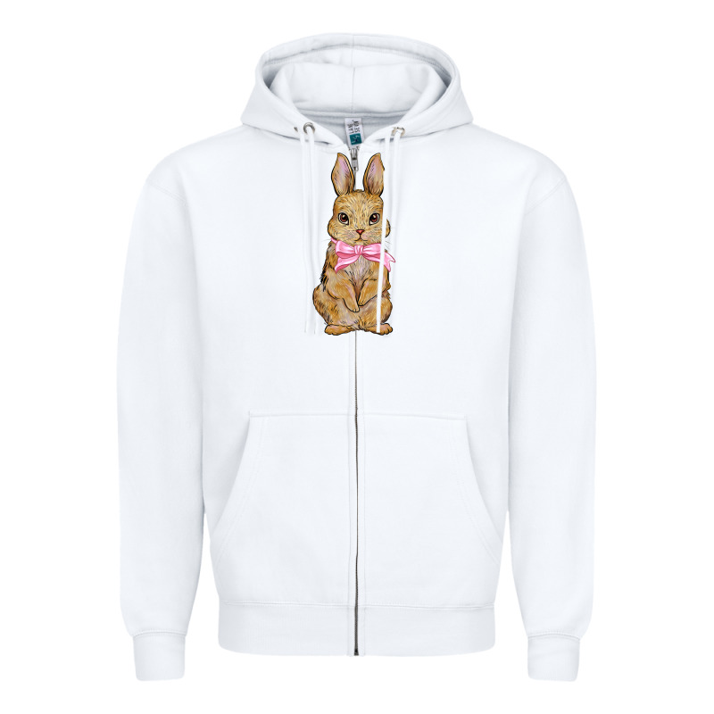 Easter Rabbit Zipper Hoodie by NancyCooperArtShop | Teevron