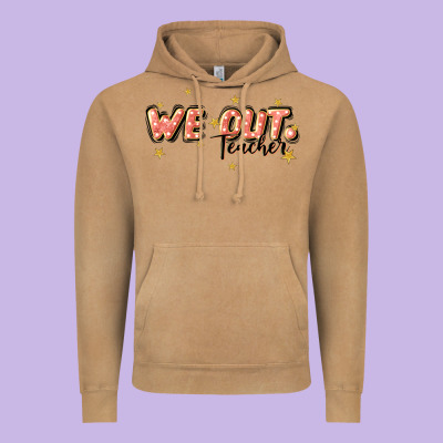 We Out Teacher Vintage Hoodie Designed By Jahusdesignshop