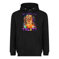 Black did somebody say treat Heavyweight Hoodie - LillyAllenDesigns