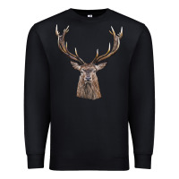 Black elk deer head Premium Sweatshirt - LillyAllenDesigns