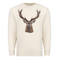 Sandshell elk deer head Premium Sweatshirt - LillyAllenDesigns