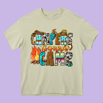 Campers Gonna Camp Heavy Core Tee Designed By Zillion Design Studio