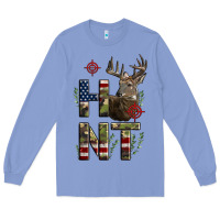 Colony Blue Deer Hunting Usa Flag Long Sleeve Tee - LillyAllenDesigns