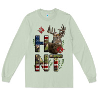 Matcha Deer Hunting Usa Flag Long Sleeve Tee - LillyAllenDesigns