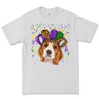 Dove Grey mardi gras beagle Premium Tee - RanaPortraitStore