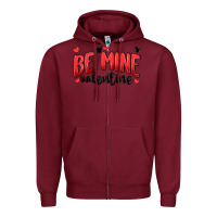Burgundy be mine valentine Zipper Hoodie - MaliasSmallBusiness