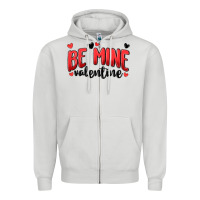 Dove Grey be mine valentine Zipper Hoodie - MaliasSmallBusiness