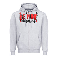 Heather Grey be mine valentine Zipper Hoodie - MaliasSmallBusiness