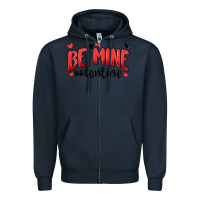 Navy be mine valentine Zipper Hoodie - MaliasSmallBusiness
