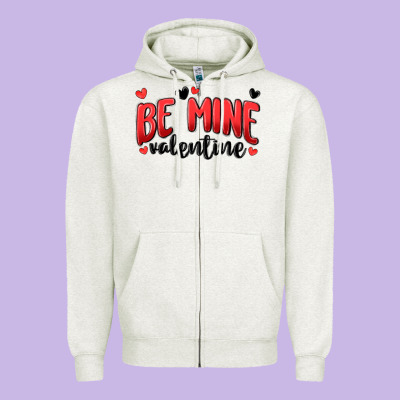 Be Mine Valentine Zipper Hoodie Designed By Maliassmallbusiness
