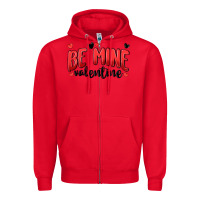 Red be mine valentine Zipper Hoodie - MaliasSmallBusiness