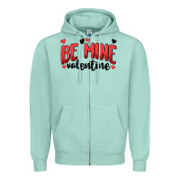 Seafoam be mine valentine Zipper Hoodie - MaliasSmallBusiness