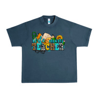 Midnight Navy wife mom teacher with sunflowers Urban Heavy Tee - AdoDesignShop