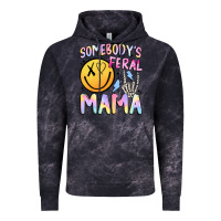 Cloud Black somebody's feral mama Vintage Hoodie - JahusDesignShop