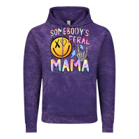 Cloud Purple somebody's feral mama Vintage Hoodie - JahusDesignShop