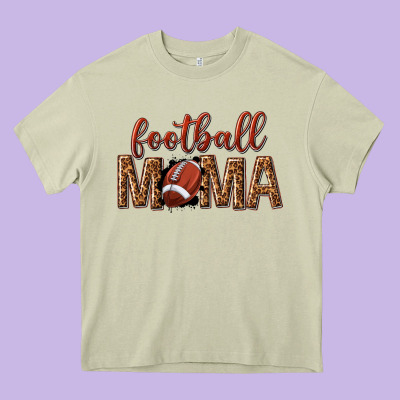 Football Mama Heavy Core Tee Designed By Texasbilliewilder