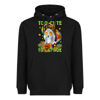 Black too cute too spook Heavyweight Hoodie - LillyAllenDesigns