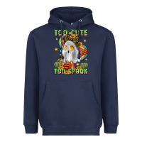Navy too cute too spook Heavyweight Hoodie - LillyAllenDesigns