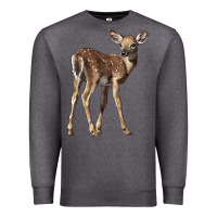 Charcoal Heather white tailed fawn deer Premium Sweatshirt - LillyAllenDesigns