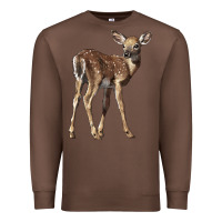 Chestnut white tailed fawn deer Premium Sweatshirt - LillyAllenDesigns