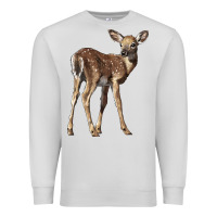Dove Grey white tailed fawn deer Premium Sweatshirt - LillyAllenDesigns