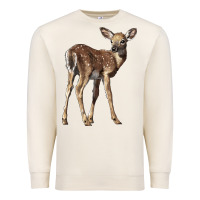 Sandshell white tailed fawn deer Premium Sweatshirt - LillyAllenDesigns